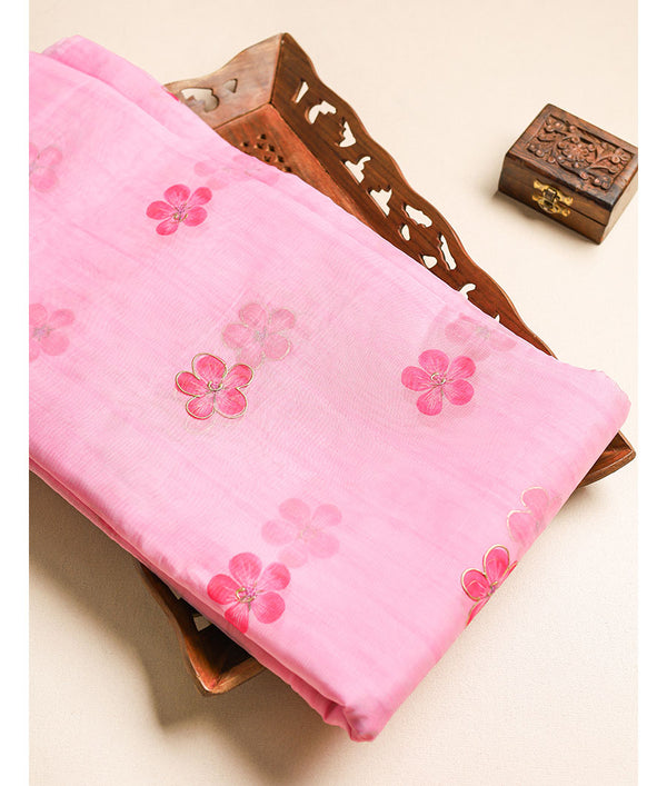 ORGANZA BRUSH PAINTED FABRIC