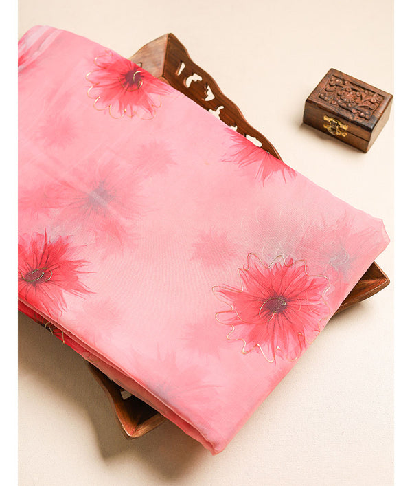 ORGANZA BRUSH PAINTED FABRIC