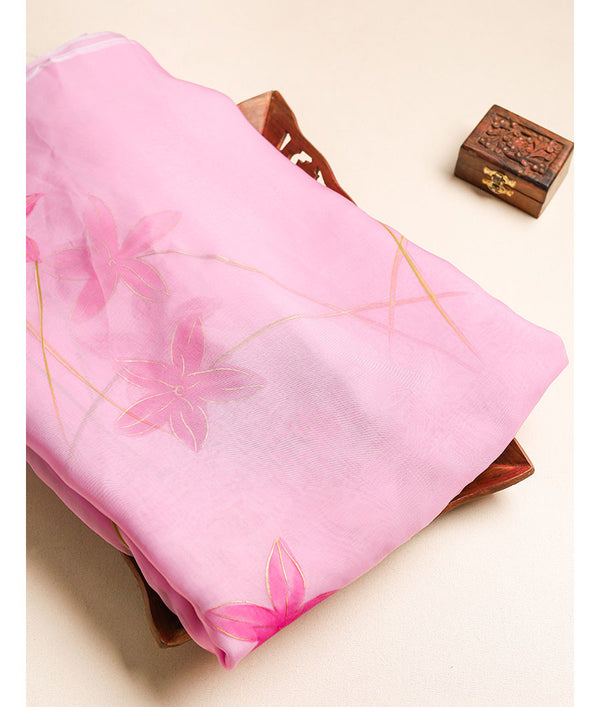 ORGANZA BRUSH PAINTED FABRIC