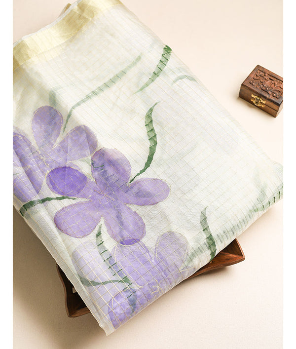 ORGANZA HAND PAINTED FABRIC