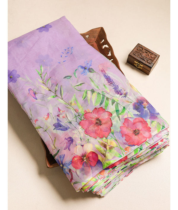 ORGANZA WITH WORK FABRIC