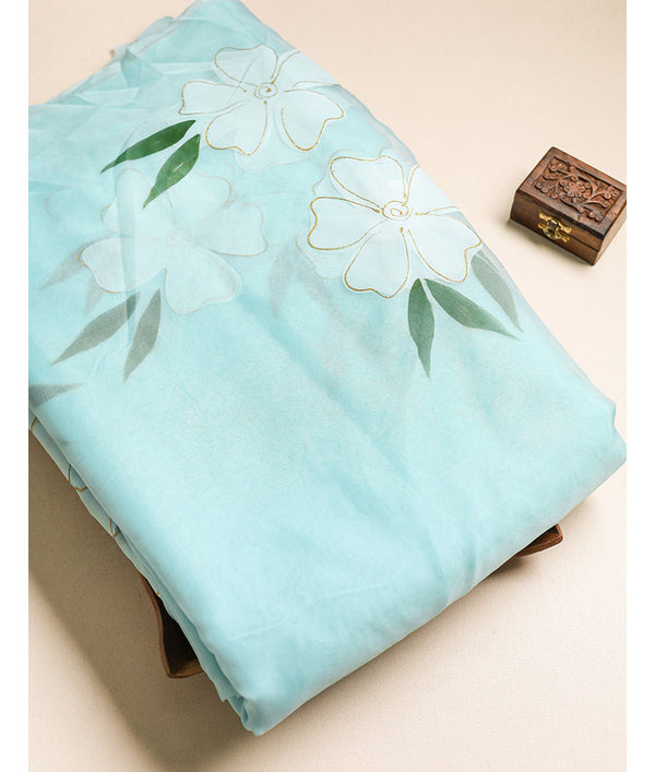 ORGANZA BRUSH PAINTED FABRIC