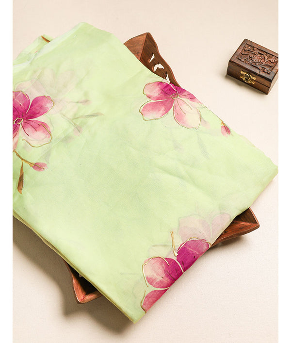 ORGANZA BRUSH PAINTED FABRIC