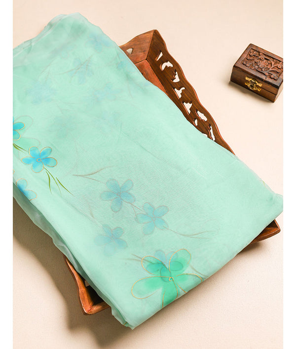ORGANZA HAND PAINTED FABRIC