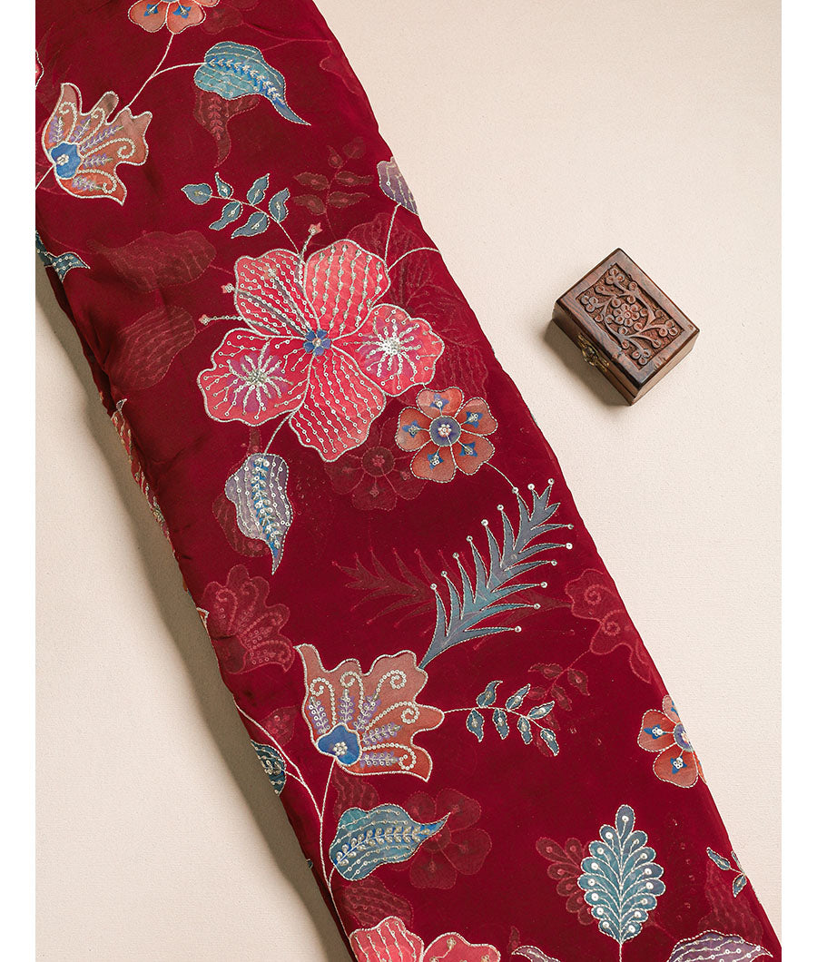 Organza embroidered