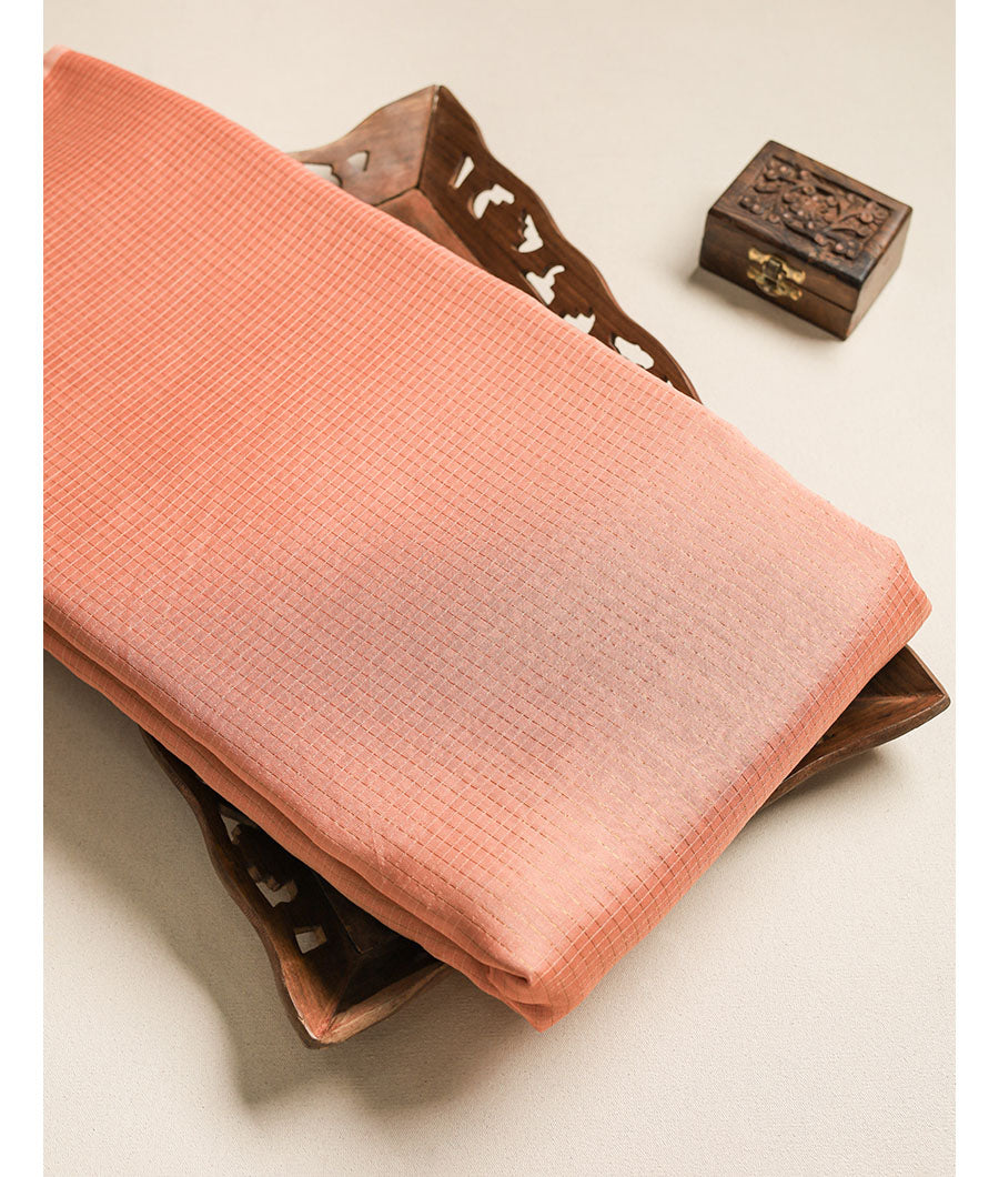 PURE CHANDERI MINI GOLD LUREX CHECKS