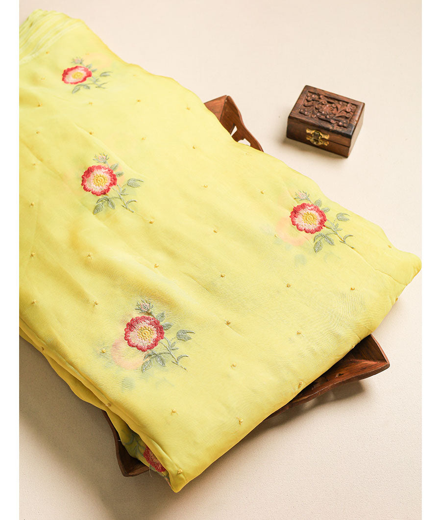 Organza Silk embroidered