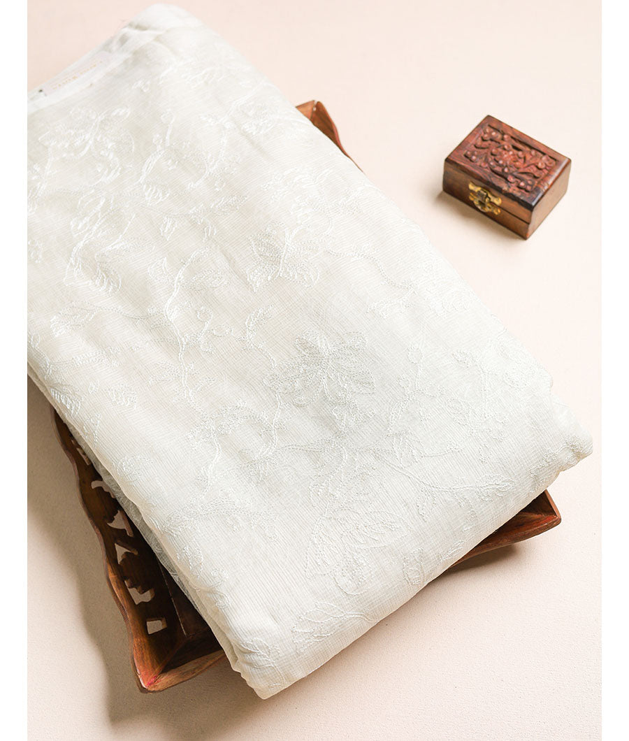 KOTA DYEABLE EMBROIDERY FABRIC