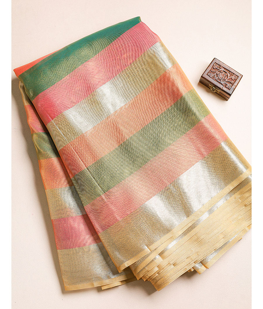 BANARAS TISSUE STRIPED SILK FABRIC