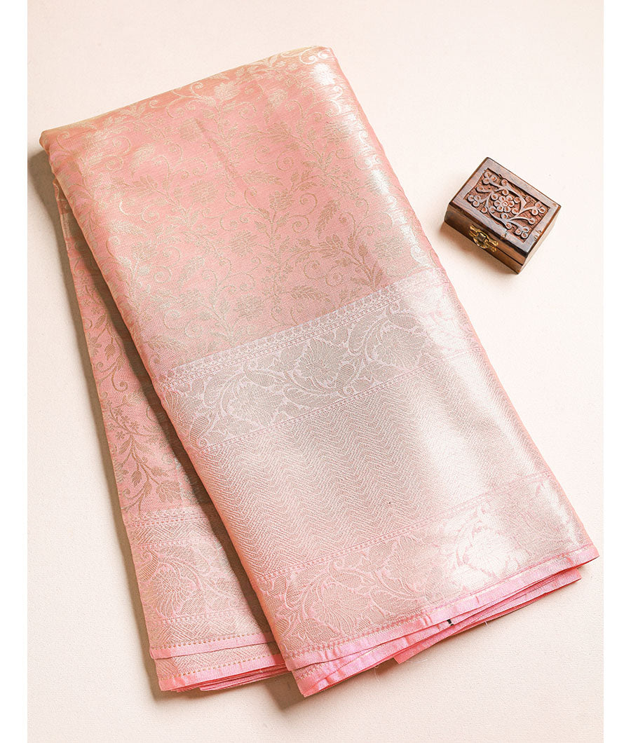 BANARASI TISSUE  SILK BORDER FABRIC