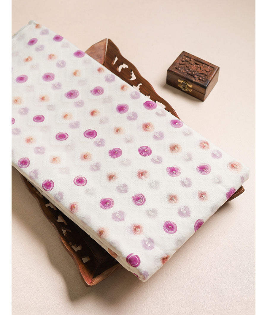 CHANDERI SILK BRUSH PAINT FABRIC