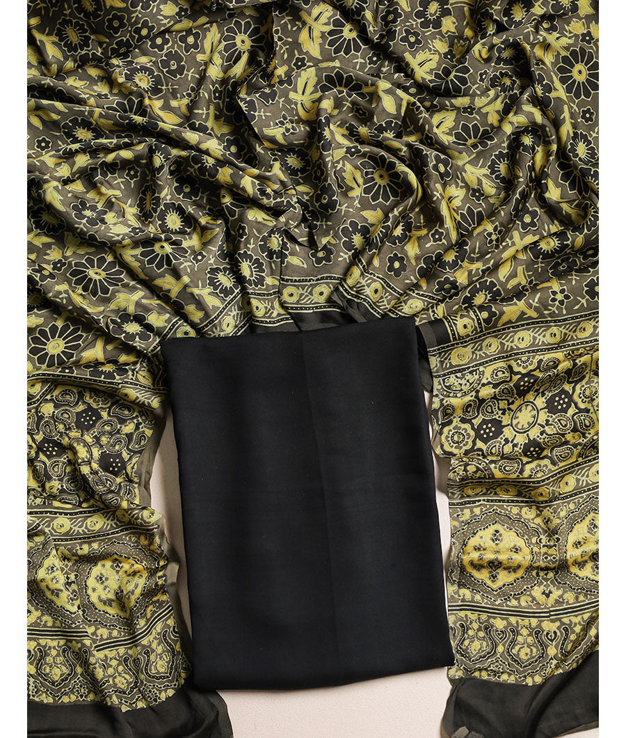 Modal silk dyed with Ajrak modal silk Dupatta