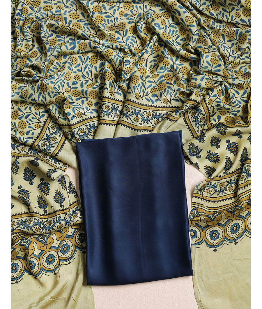 Modal silk dyed with Ajrak modal silk Dupatta