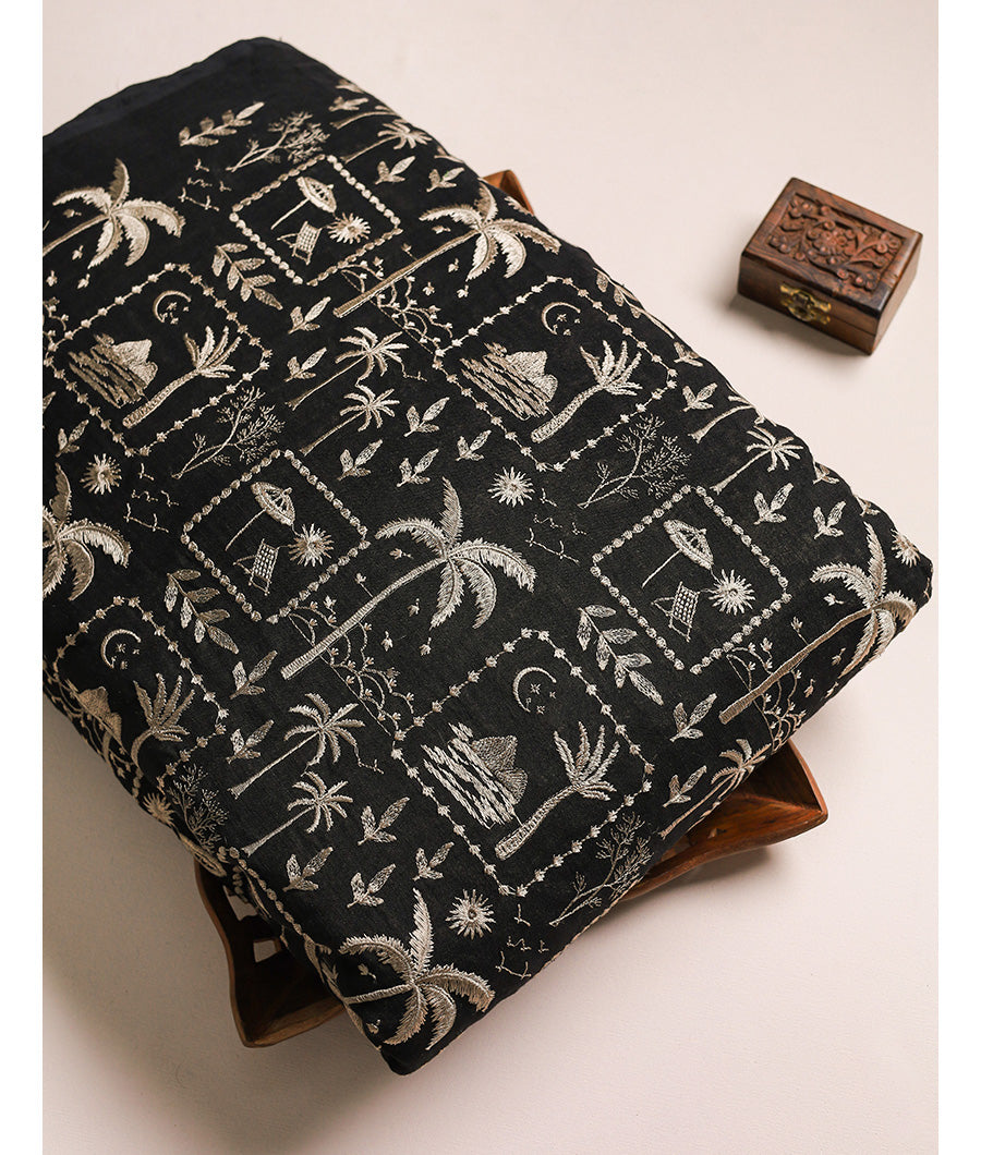 LINEN EMBROIDERED FABRIC