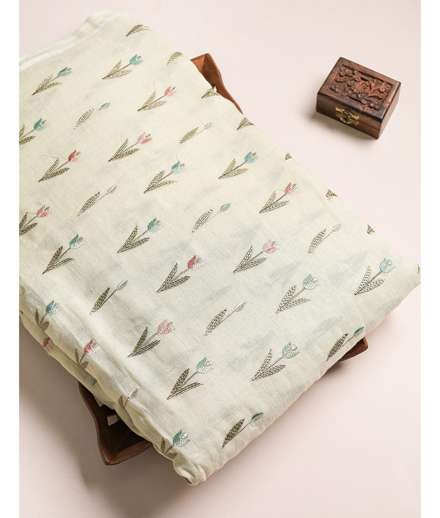 LINEN EMBROIDERED FABRIC