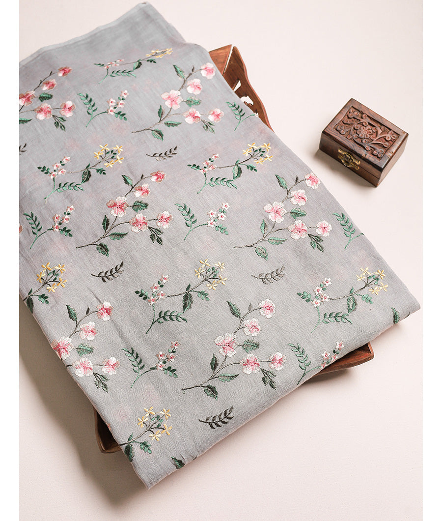 LINEN EMBROIDERED FABRIC