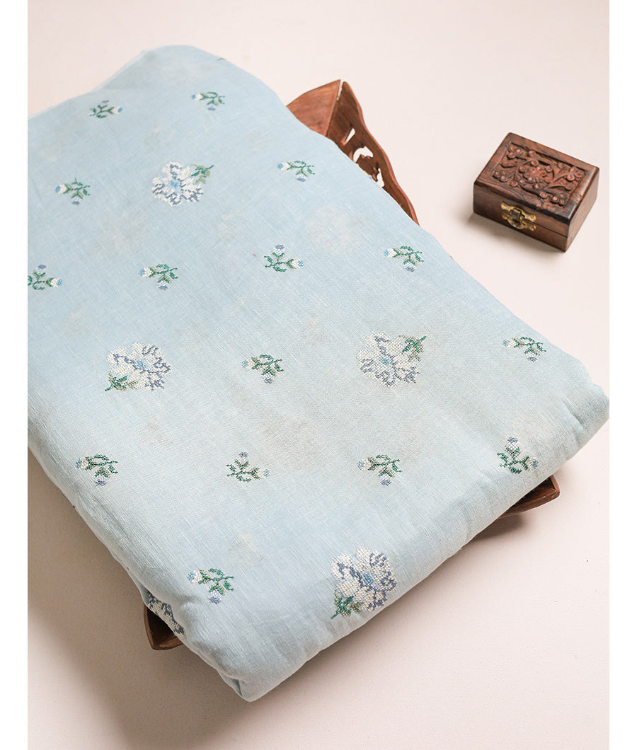 LINEN EMBROIDERED FABRIC