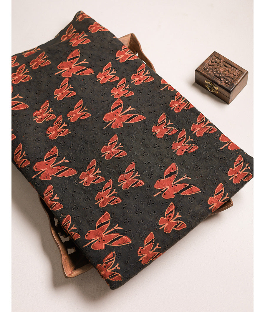 Pure Cotton Ajrakh hakoba fabric