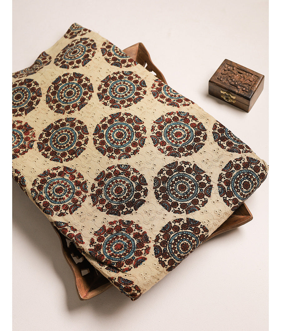 Pure Cotton Ajrakh hakoba fabric