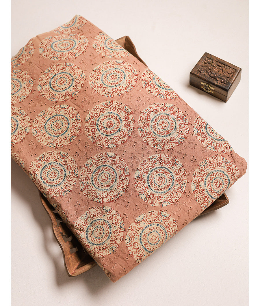 Pure Cotton Ajrakh hakoba fabric