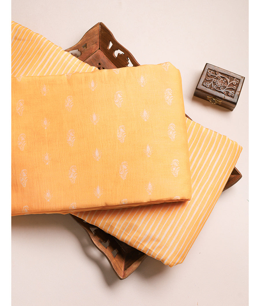 MUL CHANDERI PRINTED FABRIC