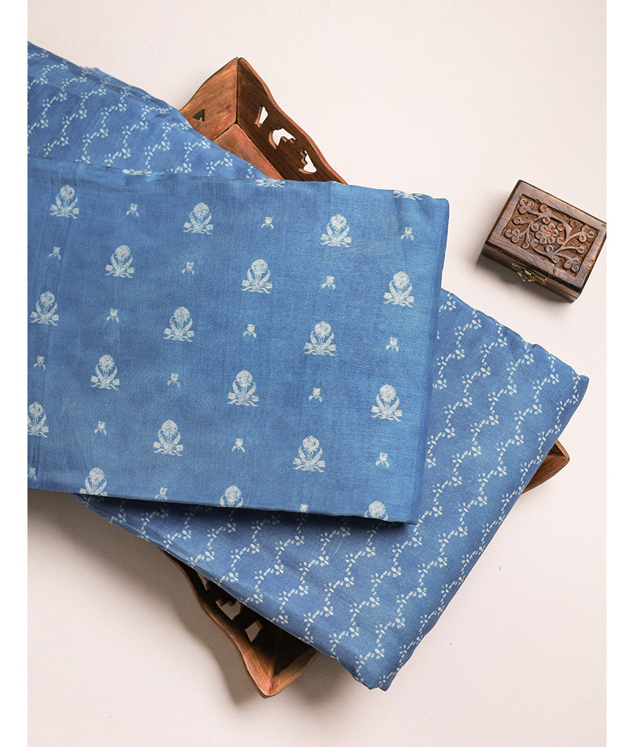 MUL CHANDERI PRINTED FABRIC