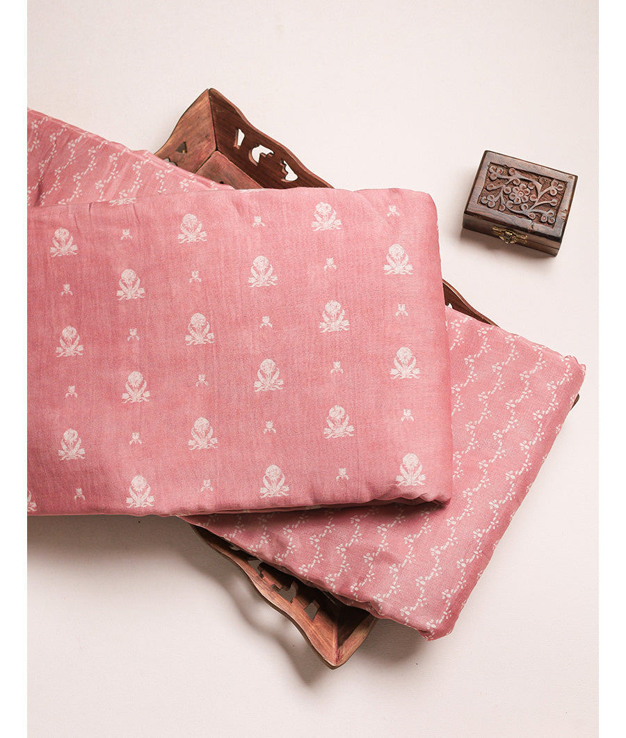 MUL CHANDERI PRINTED FABRIC