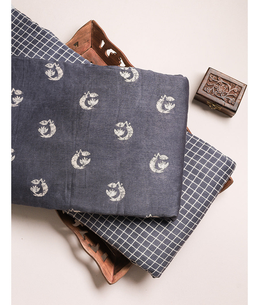 MUL CHANDERI PRINTED FABRIC