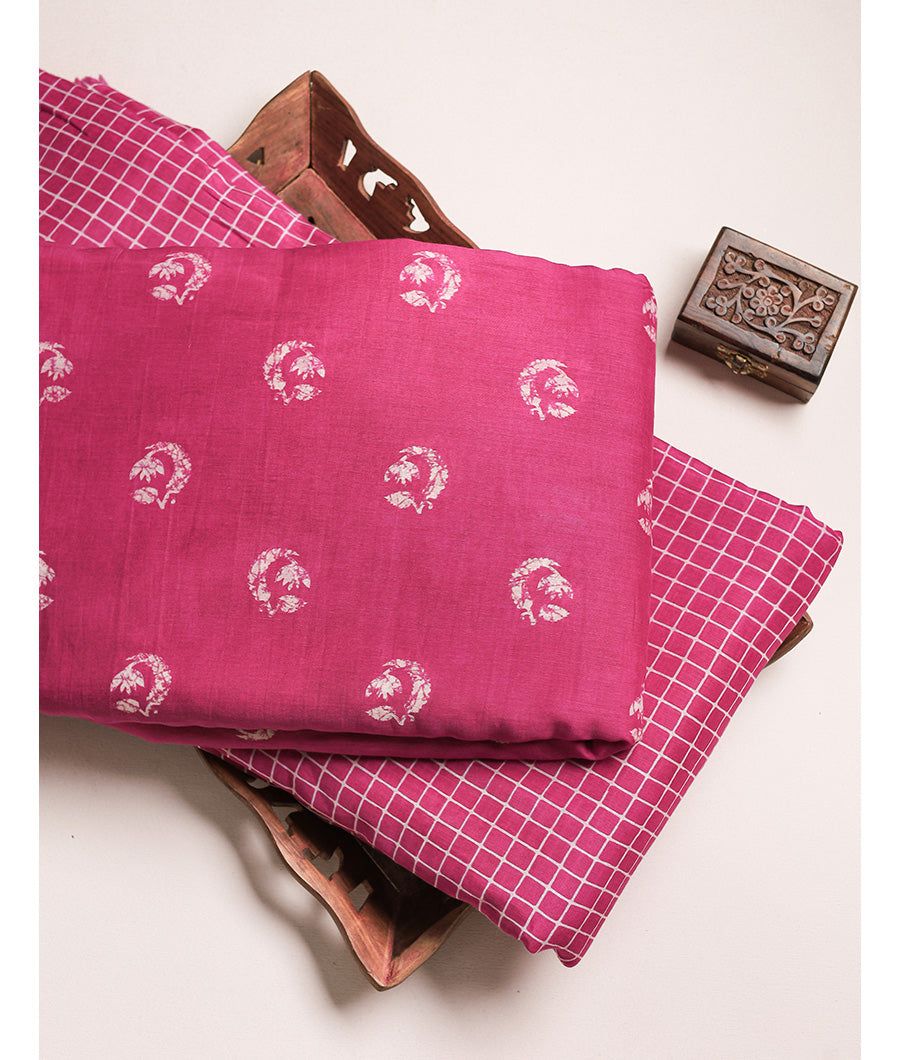 MUL CHANDERI PRINTED FABRIC