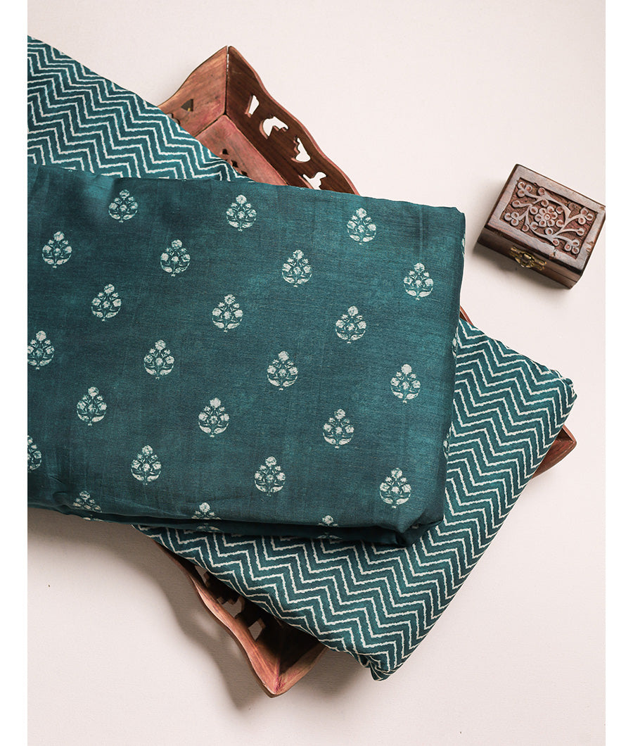 MUL CHANDERI PRINTED FABRIC