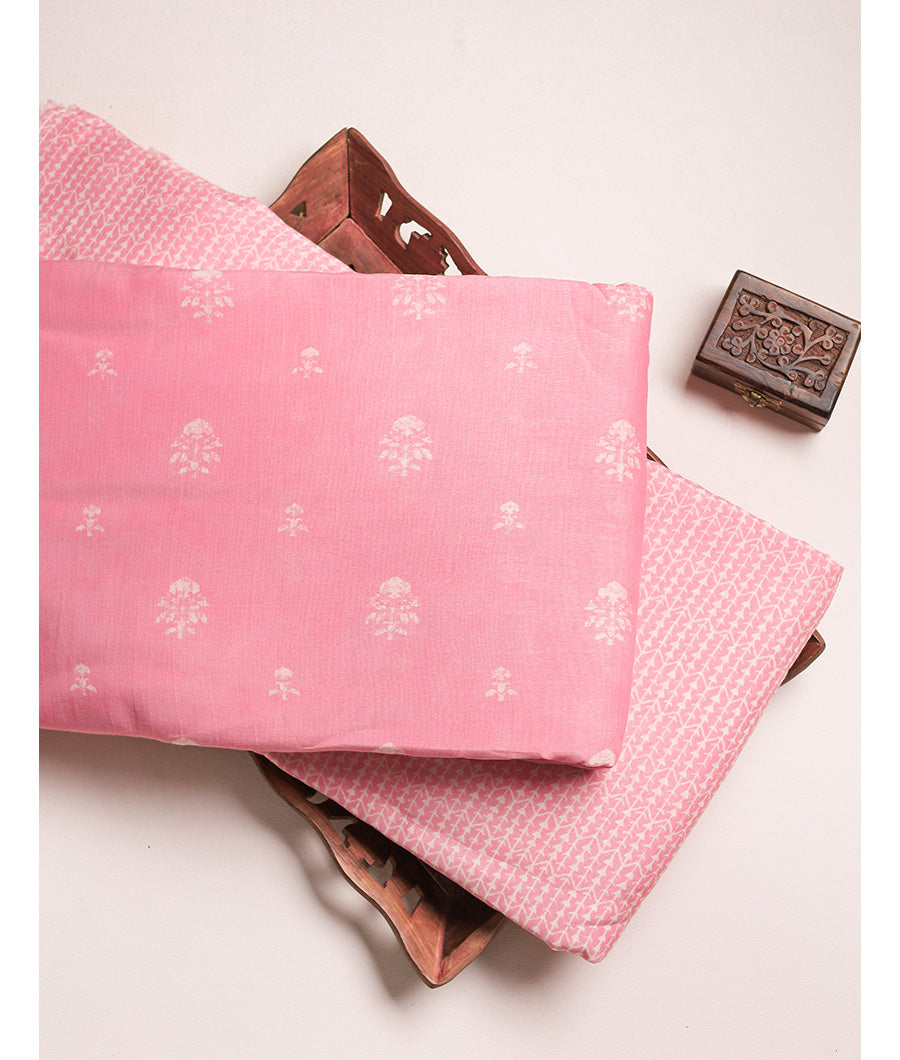 MUL CHANDERI PRINTED FABRIC