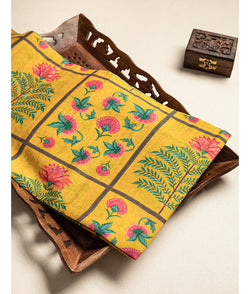 Pure malai chanderi fabric