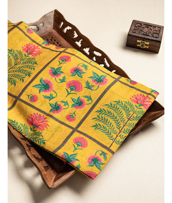 Pure malai chanderi fabric