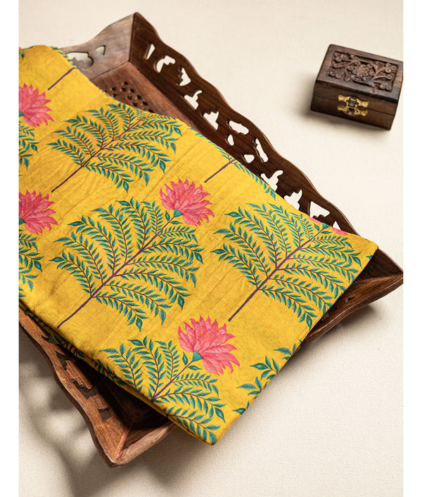Pure malai chanderi fabric