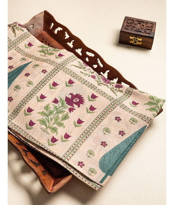 Pure malai chanderi fabric