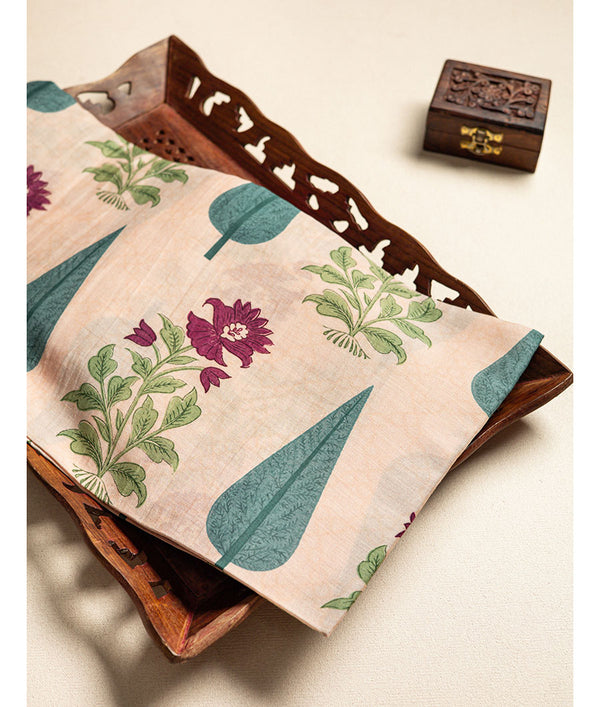 Pure malai chanderi fabric