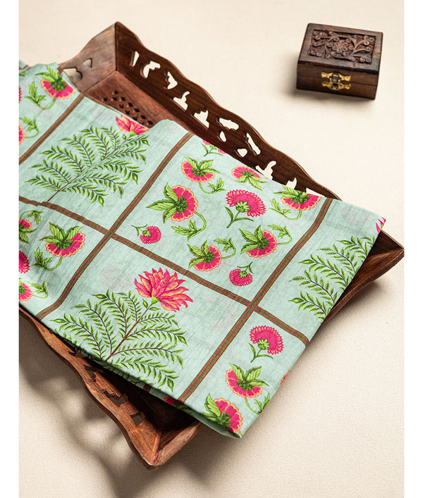 Pure malai chanderi fabric