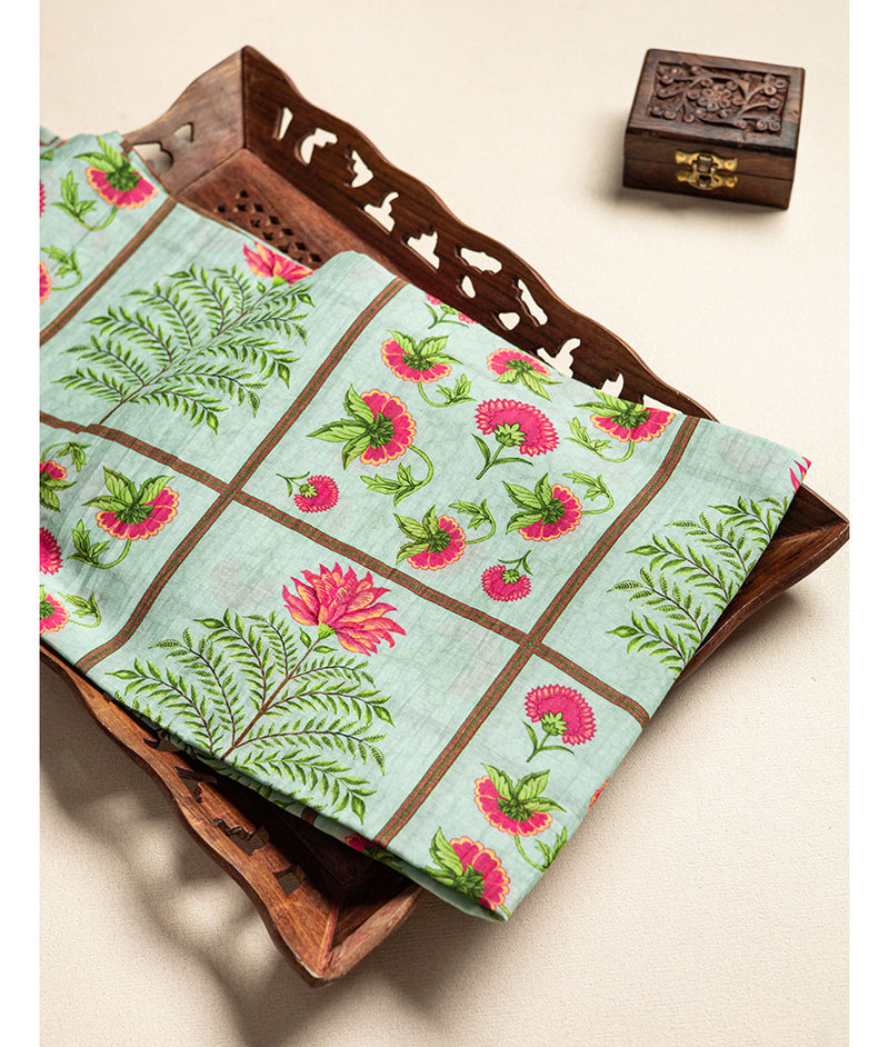 Pure malai chanderi fabric
