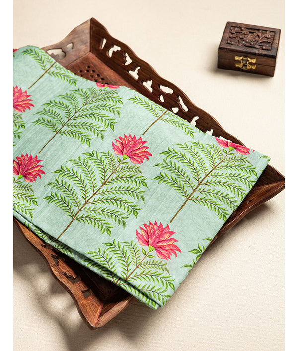 Pure malai chanderi fabric