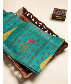 Pure malai chanderi fabric