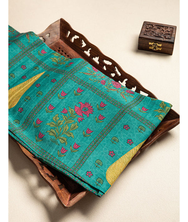 Pure malai chanderi fabric