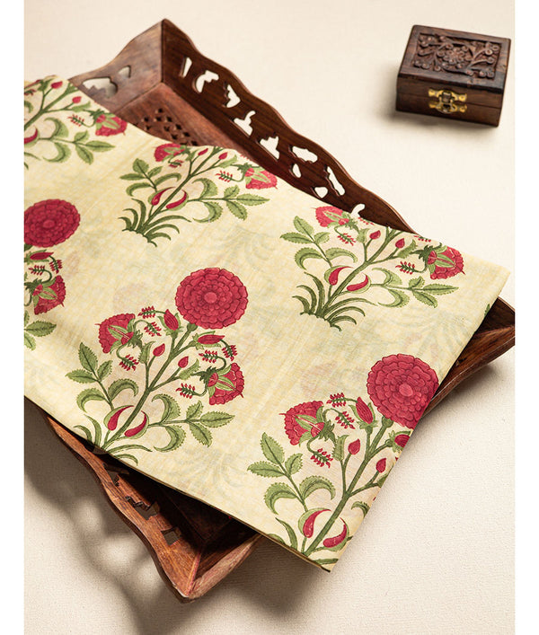 Pure malai chanderi fabric