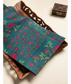 Pure malai chanderi fabric