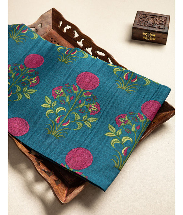 Pure malai chanderi fabric