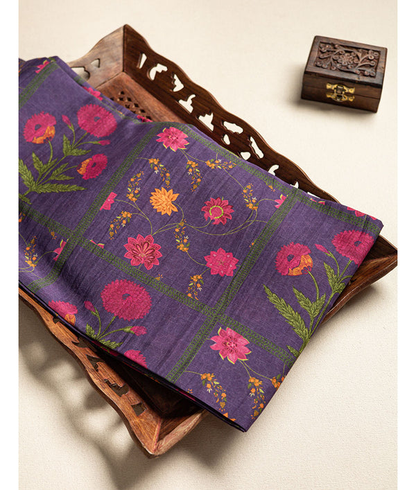 Pure malai chanderi fabric