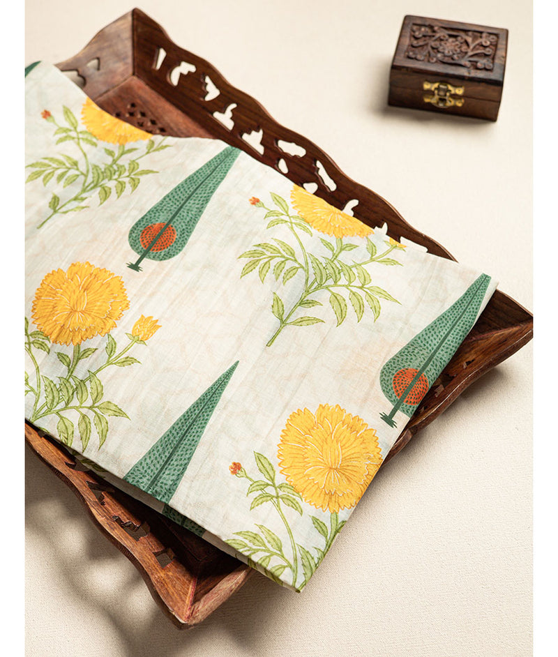 Pure malai chanderi fabric