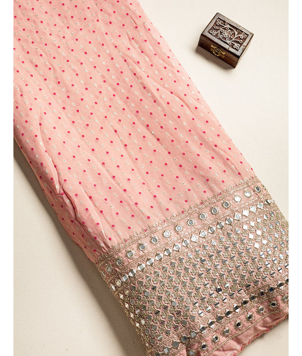 georgette mirror work fabric
