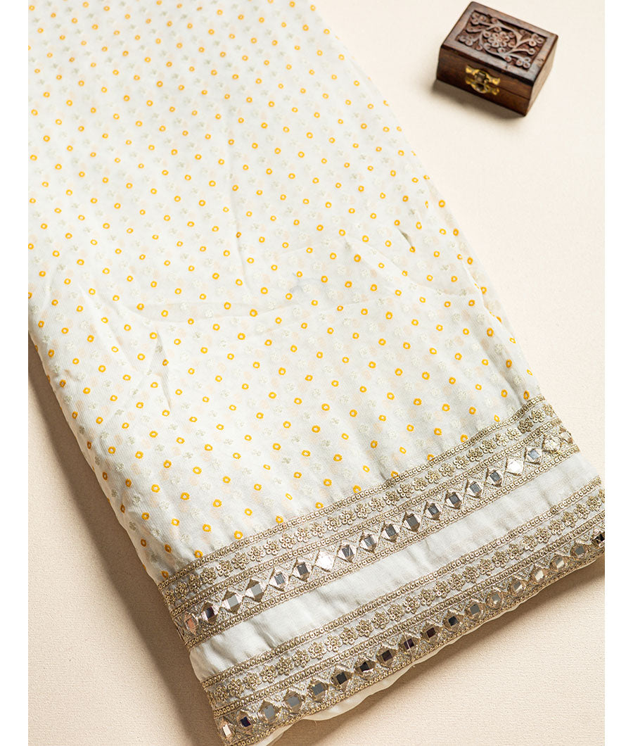 georgette mirror work fabric