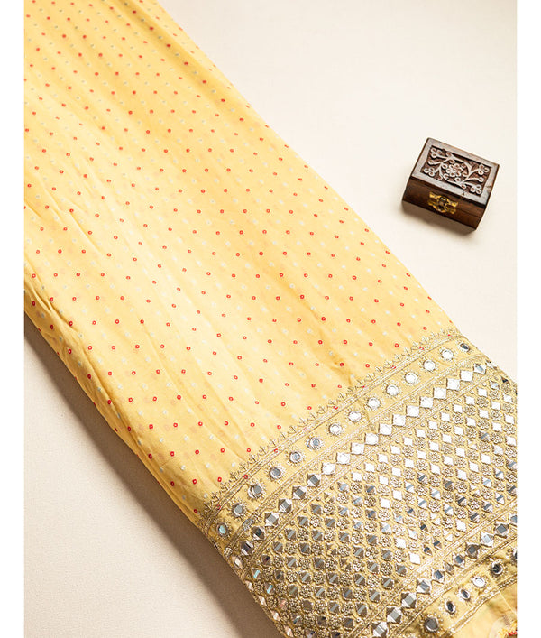 georgette mirror work fabric
