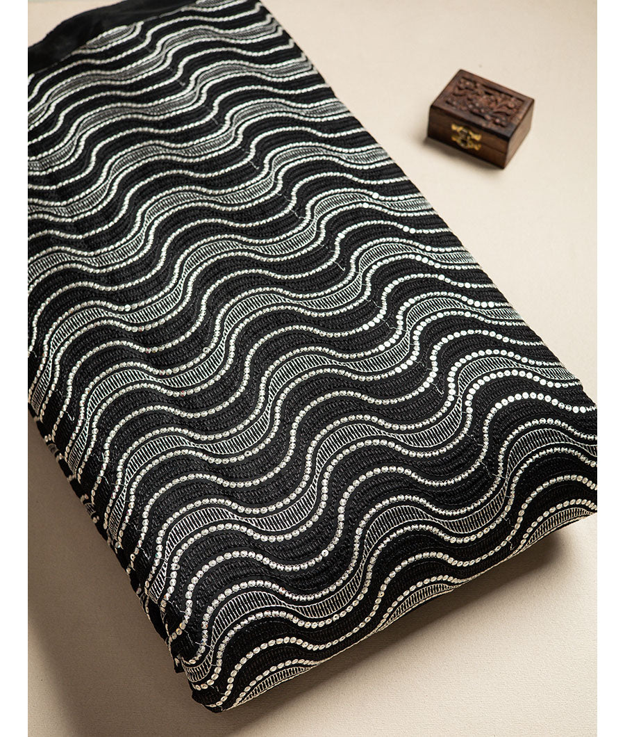 Muslin Mirror work Fabric